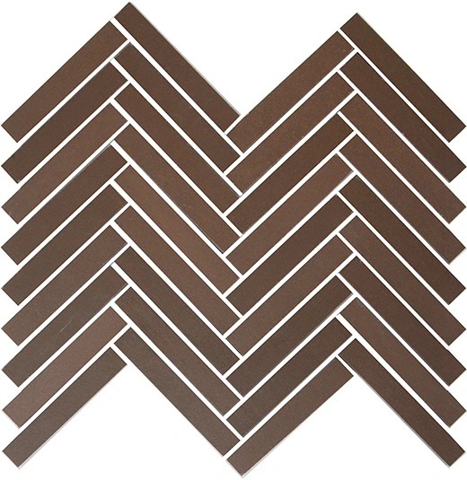 Chroma Pale Red 5/8"x4" Herringbone Mosaic