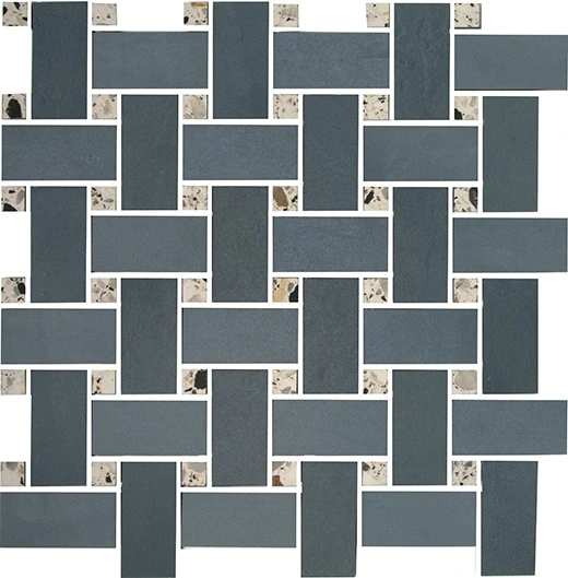 Chroma Jade Green Basketweave Mosaic