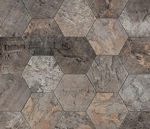 Cinder Back Bay 6"x7" Hex