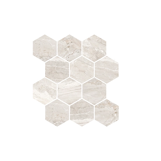 Dynasty Oniciata Ivory Matte 3" Hexagon Mosaic