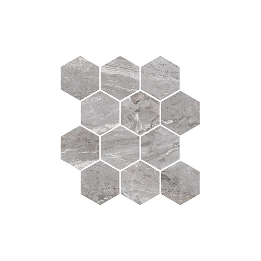 Dynasty Oniciata Grey Matte 3" Hexagon Mosaic