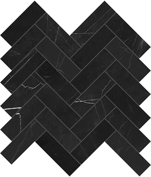 Galaxia Nero 1.25" x 4" Herringbone