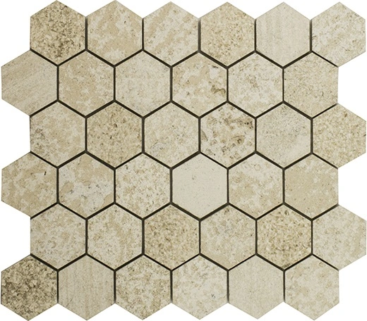 Gascogne Beige 2" Hexagon