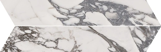 Indalgo Arabescato Polished 4"x21" Chevron