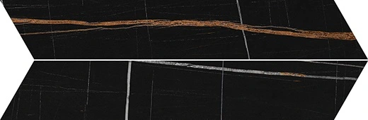 Indalgo Sahara Noir Polished 4"x21" Chevron