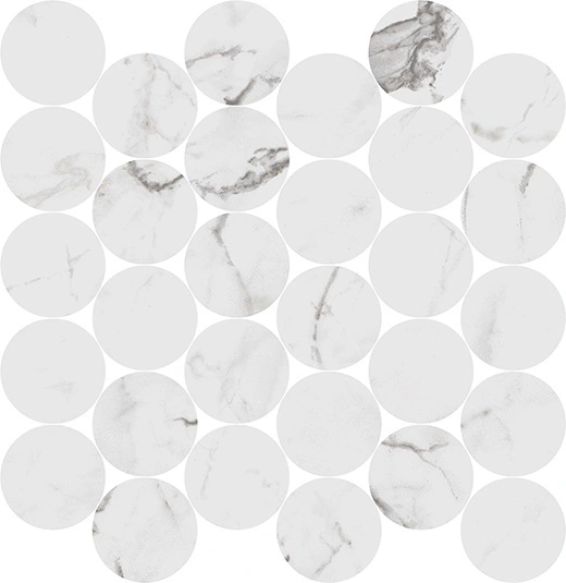 Indalgo Statuario 2.5" Circle Mosaic