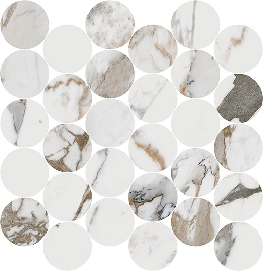 Indalgo Breccia Capraia Polished 2.5" Circle Mosaic