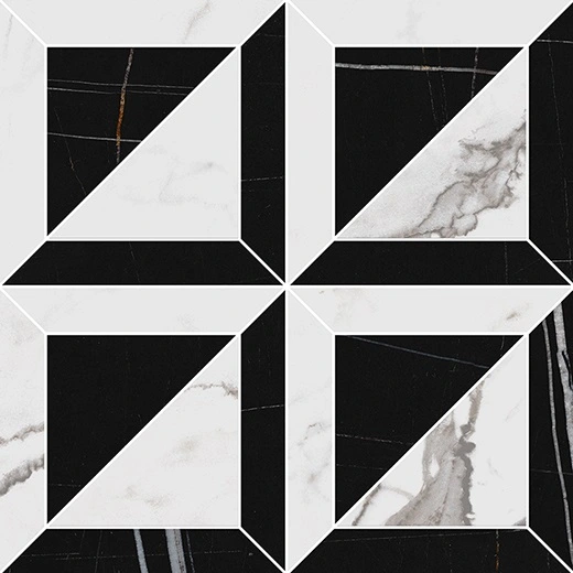 Indalgo Statuario 6"x6" Mosaic Deco