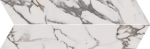 Indulge Arabescato Matte 4"x21" Chevron