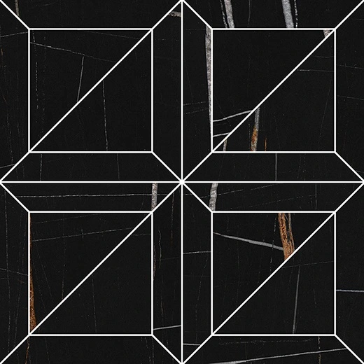 Indulge Sahara Noir 6"x6" Mosaic Deco