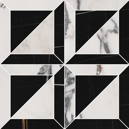 Indulge Arabescato 6"x6" Mosaic Deco