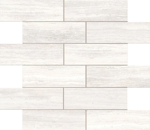 Lazio White 2"x6" Brick Mosaic