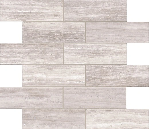 Lazio Light Taupe 2"x6" Brick Mosaic