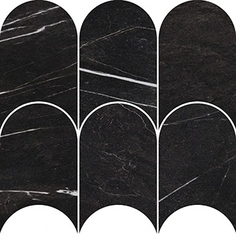 Luxury Regal Black 4"x6" Arch Mosaic