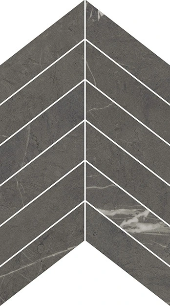 Luxury Sovereign Gray 2"x6" Chevron Mosaic