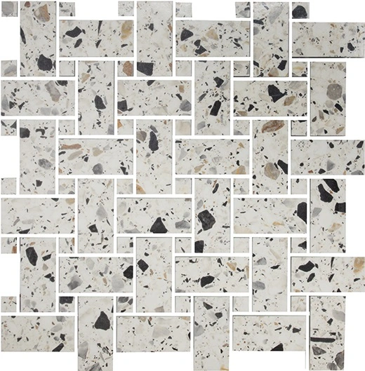 Melange Cream Basketweave Mosaic