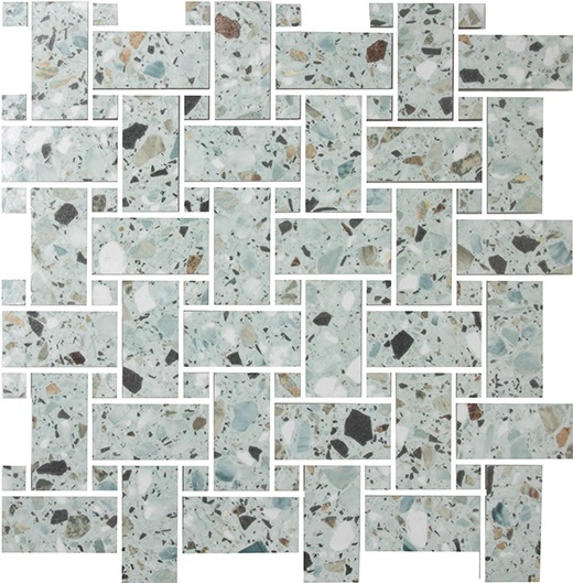 Melange Leaf Basketweave Mosaic