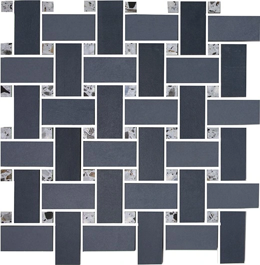 Melange Sugar 1 3/8"x3" Basketweave Mosaic