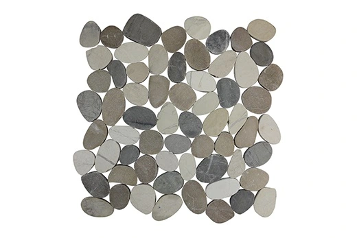 Natural Stone Pebbles Sliced Warm Blend