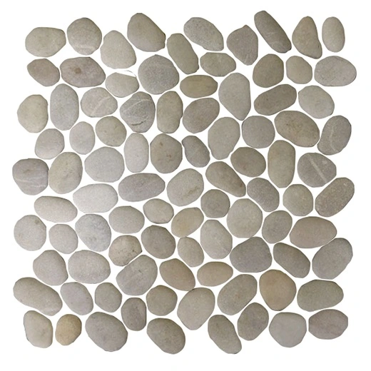 Natural Stone Pebbles Round/ Cream