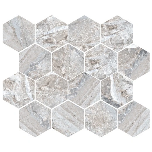 Neolith Crystal Gray 3" Hex