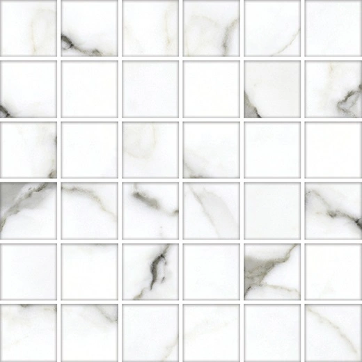 Renown White 2"x2" Mosaic