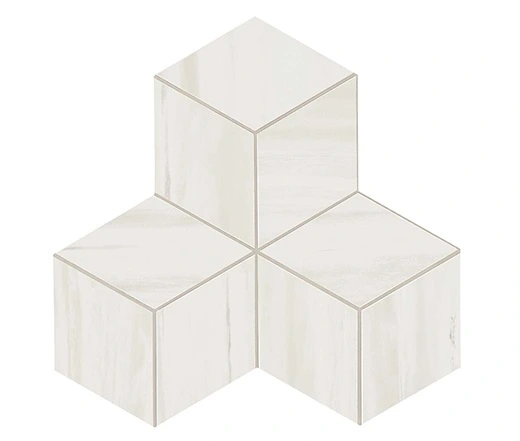 Resplendent Bianco Dolomite 3D Cube