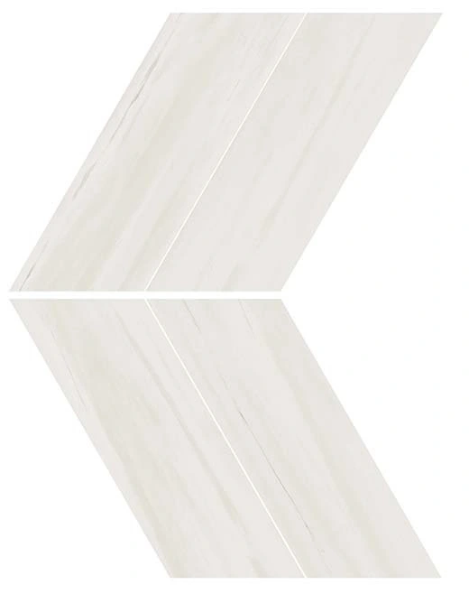 Resplendent Bianco Dolomite Chevron Mosaic