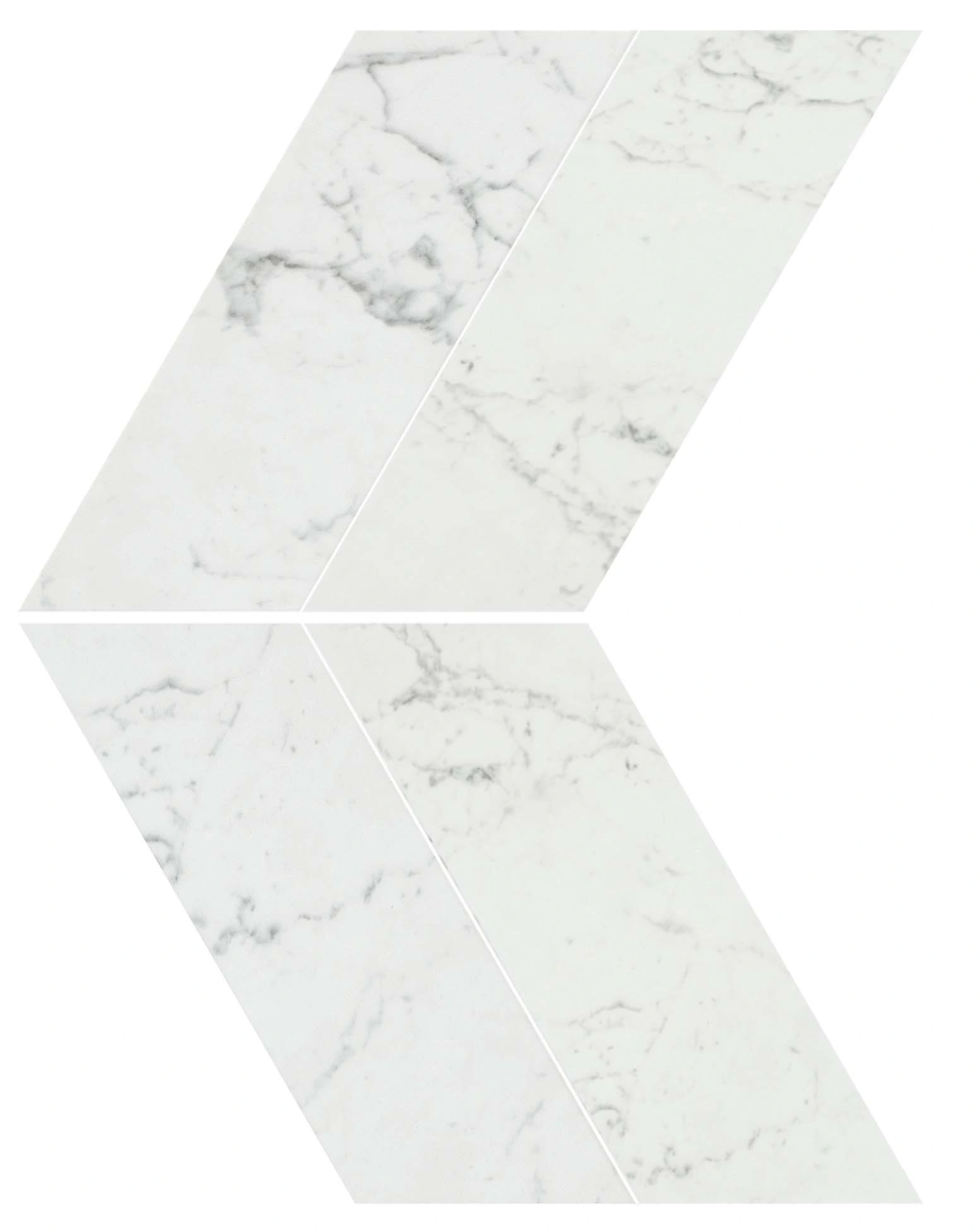 Resplendent Carrara Pure Chevron Mosaic