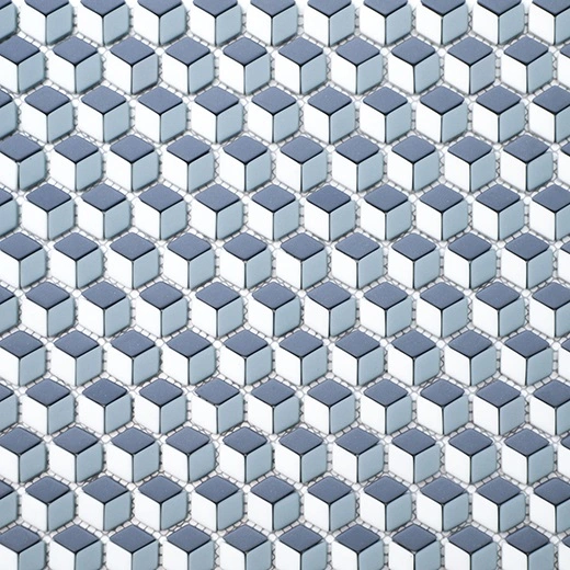 San Marino Enamel Mosaics Blue Grass Cube