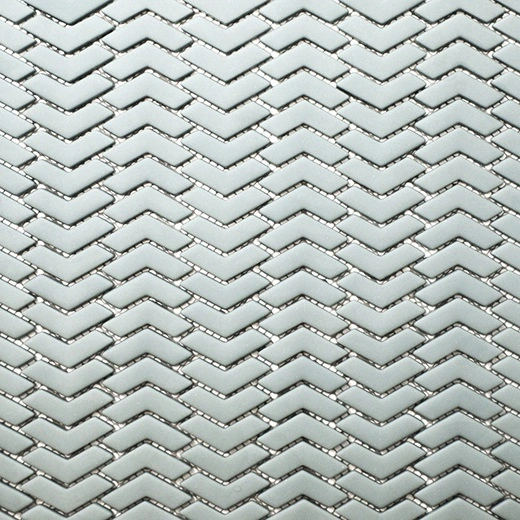 San Marino Enamel Mosaics Blue Grass Chevron