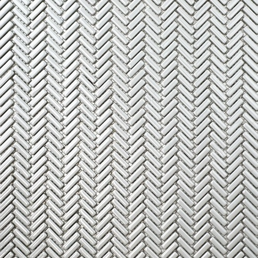 San Marino Enamel Mosaics Dove Herringbone