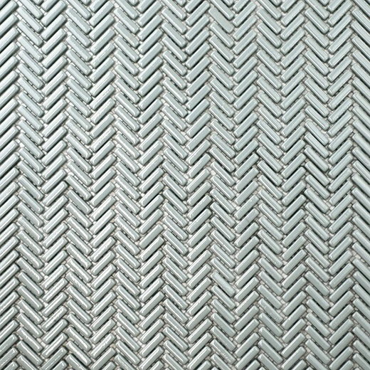 San Marino Enamel Mosaics Sage Herringbone