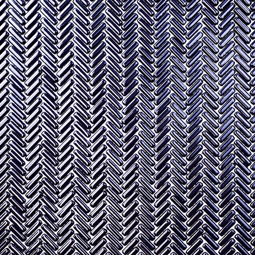 San Marino Enamel Mosaics Sapphire Herringbone