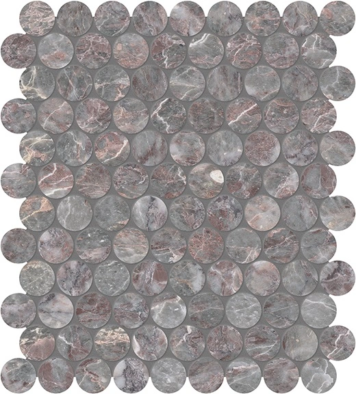 Sereno Burgundy 1.25" Penny Round