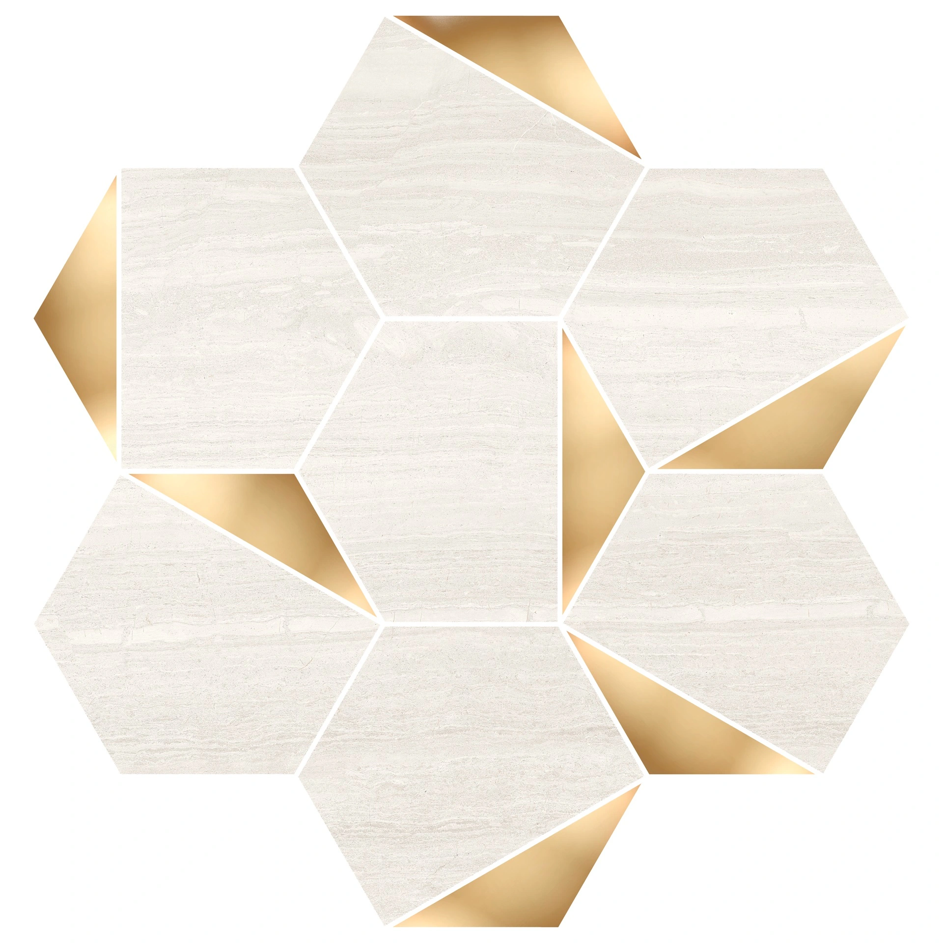 TINO BIANCO ESAGONA T7 TRIANGOLI ORO TINO BIANCO ESAGONA T7 TRIANGOLI ORO