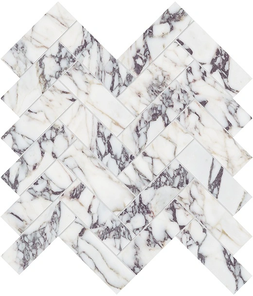 Viola Roccia 1.25"x4" Herringbone Viola Roccia 1.25"x4" Herringbone