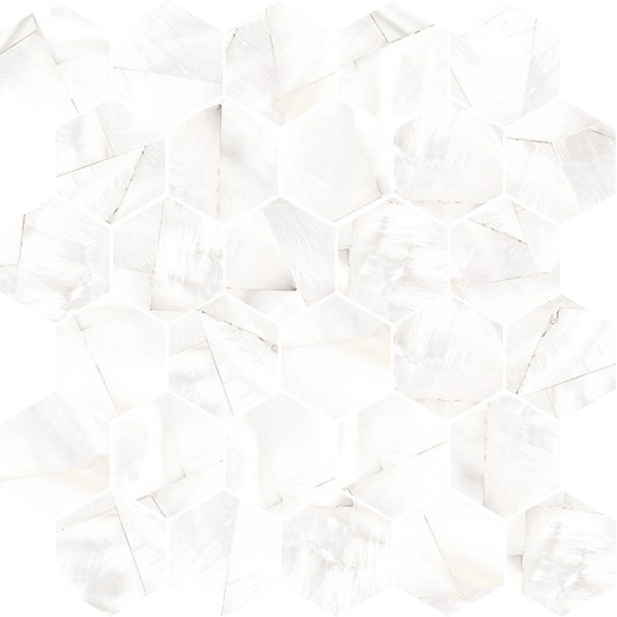 Wisp Bianco/Deco 2" Hexogon