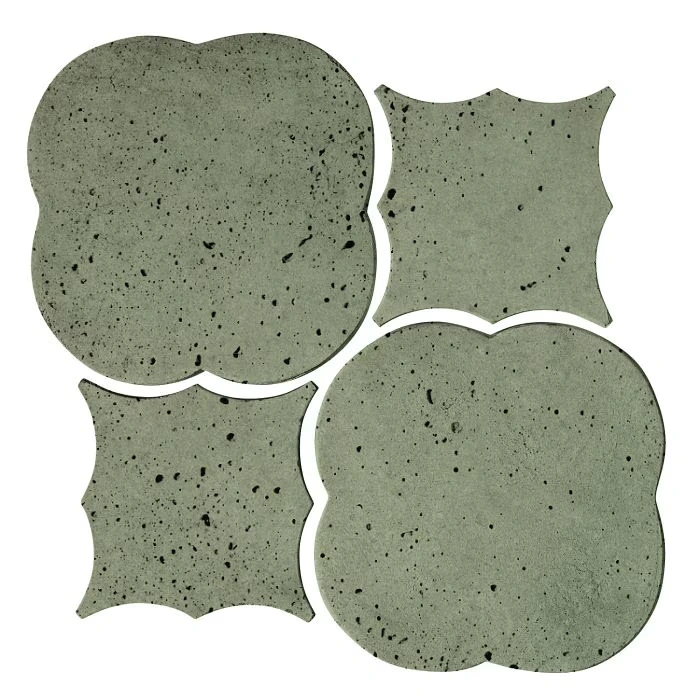 Artillo Arabesque Pattern 1 Concrete Tile Ocean Green Light