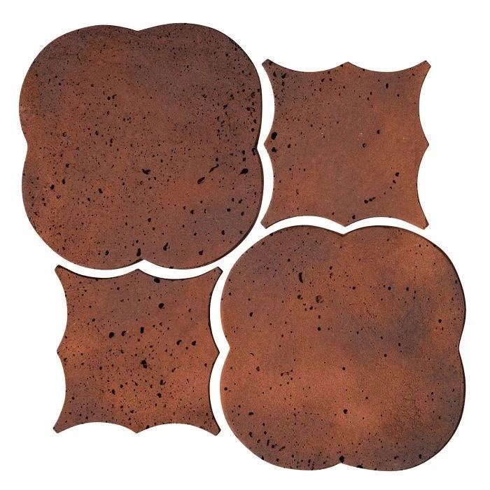 Artillo Arabesque Pattern 1 Concrete Tile Red Flash