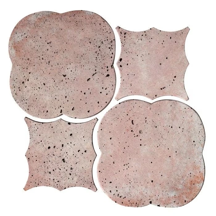 Artillo Arabesque Pattern 1 Concrete Tile Rosa White Wash