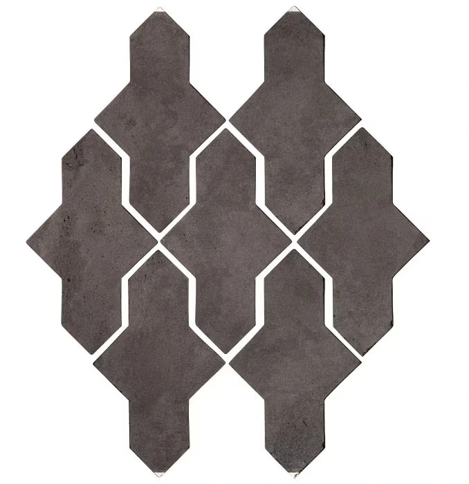 Artillo Arabesque Pattern 2A Concrete Tile Charcoal
