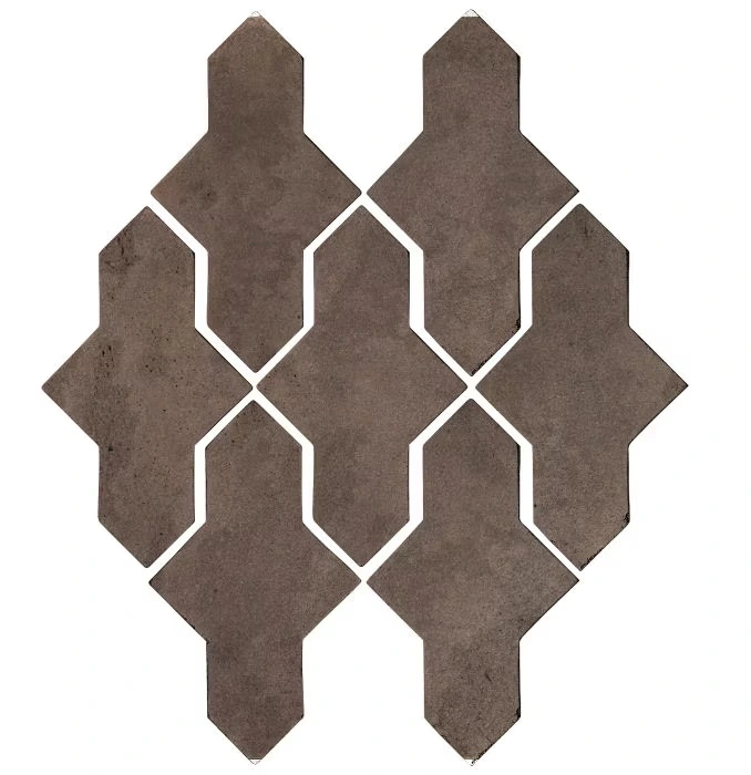 Artillo Arabesque Pattern 2A Concrete Tile Cotto Chocolate
