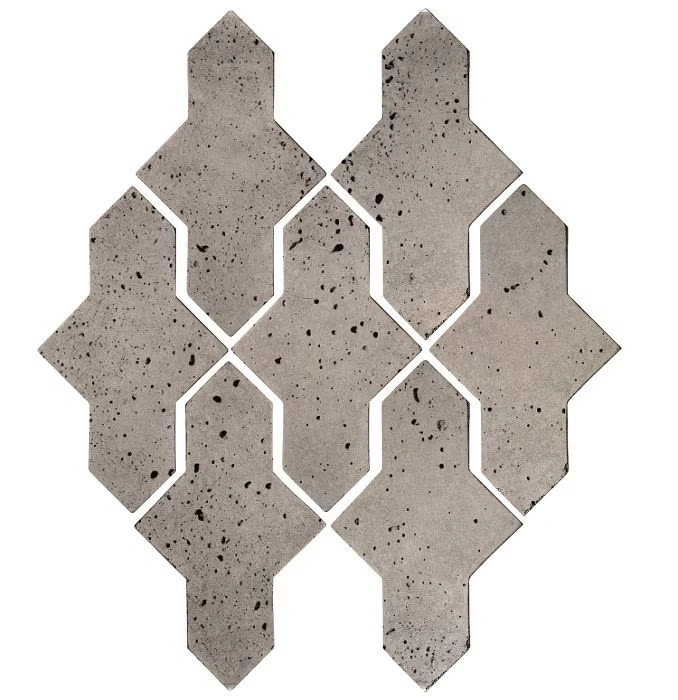 Artillo Arabesque Pattern 2A Concrete Tile Natural Gray
