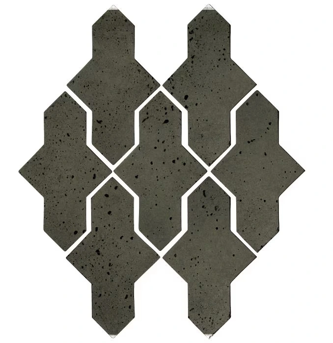 Artillo Arabesque Pattern 2A Concrete Tile Ocean Green Dark