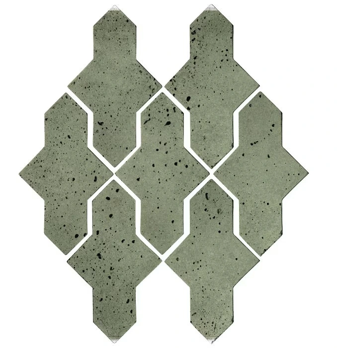 Artillo Arabesque Pattern 2A Concrete Tile Ocean Green Light