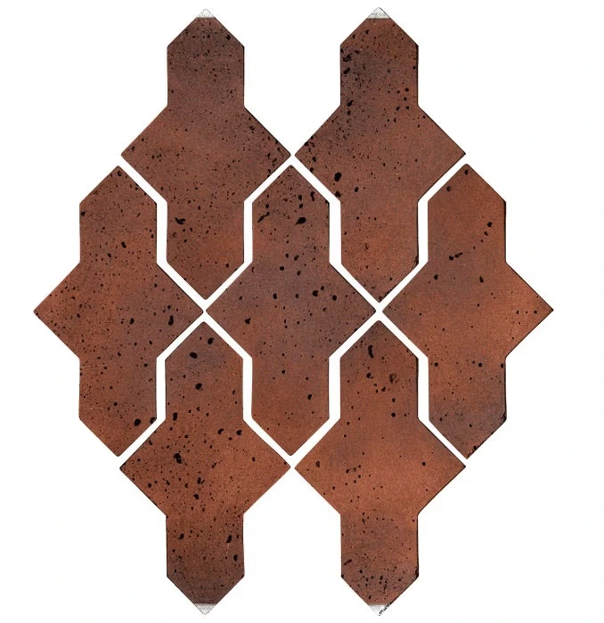 Artillo Arabesque Pattern 2A Concrete Tile Red Flash