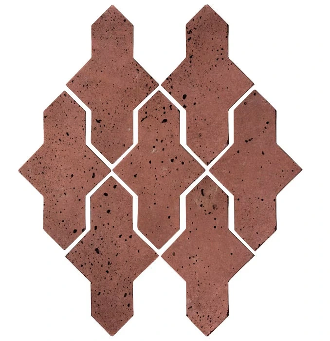 Artillo Arabesque Pattern 2A Concrete Tile Spanish Inn Red