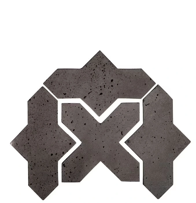 Artillo Arabesque Pattern 2B Concrete Tile Charcoal