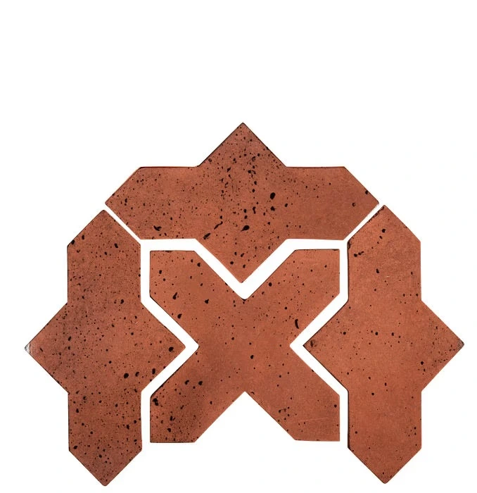 Artillo Arabesque Pattern 2B Concrete Tile Mission Red